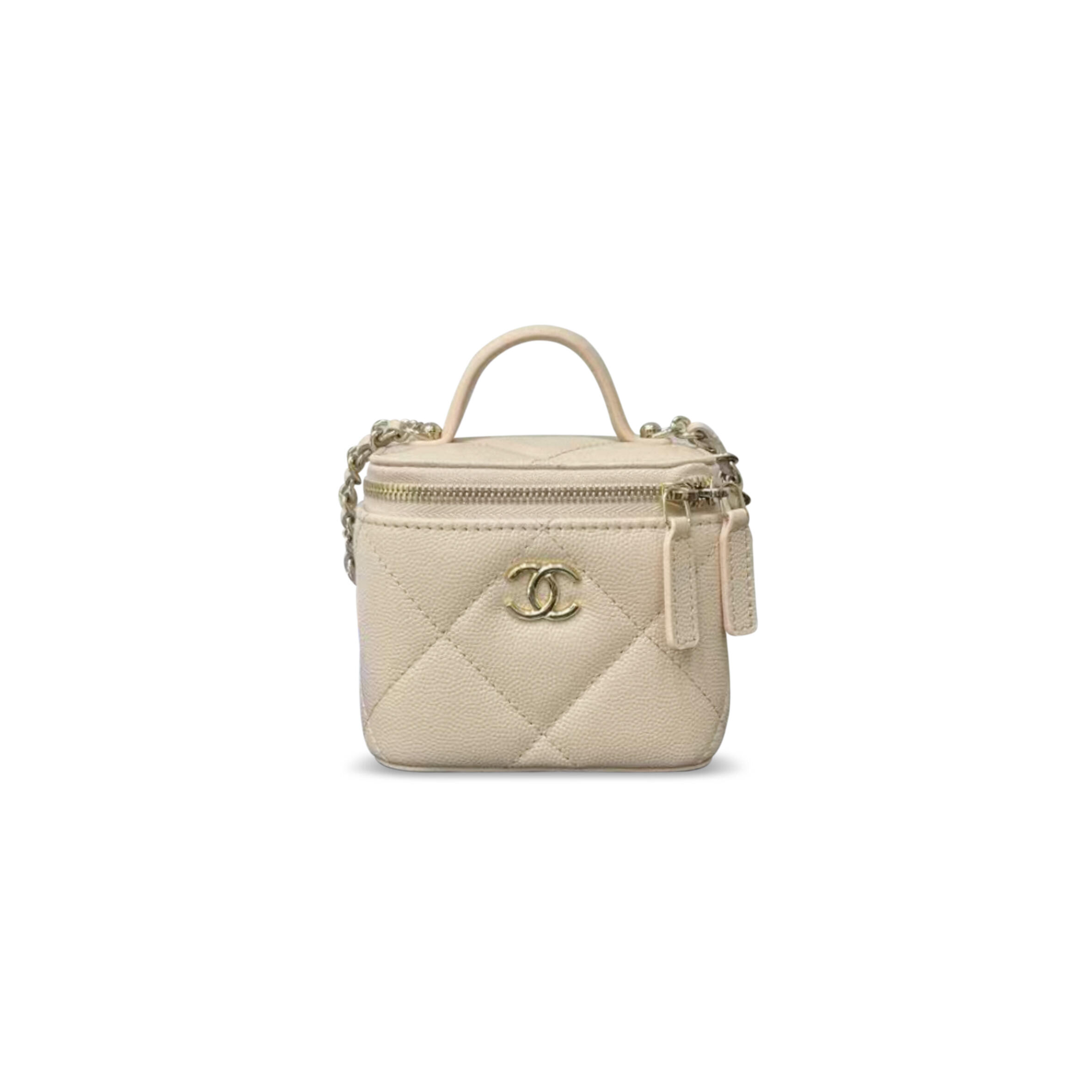 Ch**el master 25k caviar leather mini vanity case ap4934 (11*8.5*7cm)